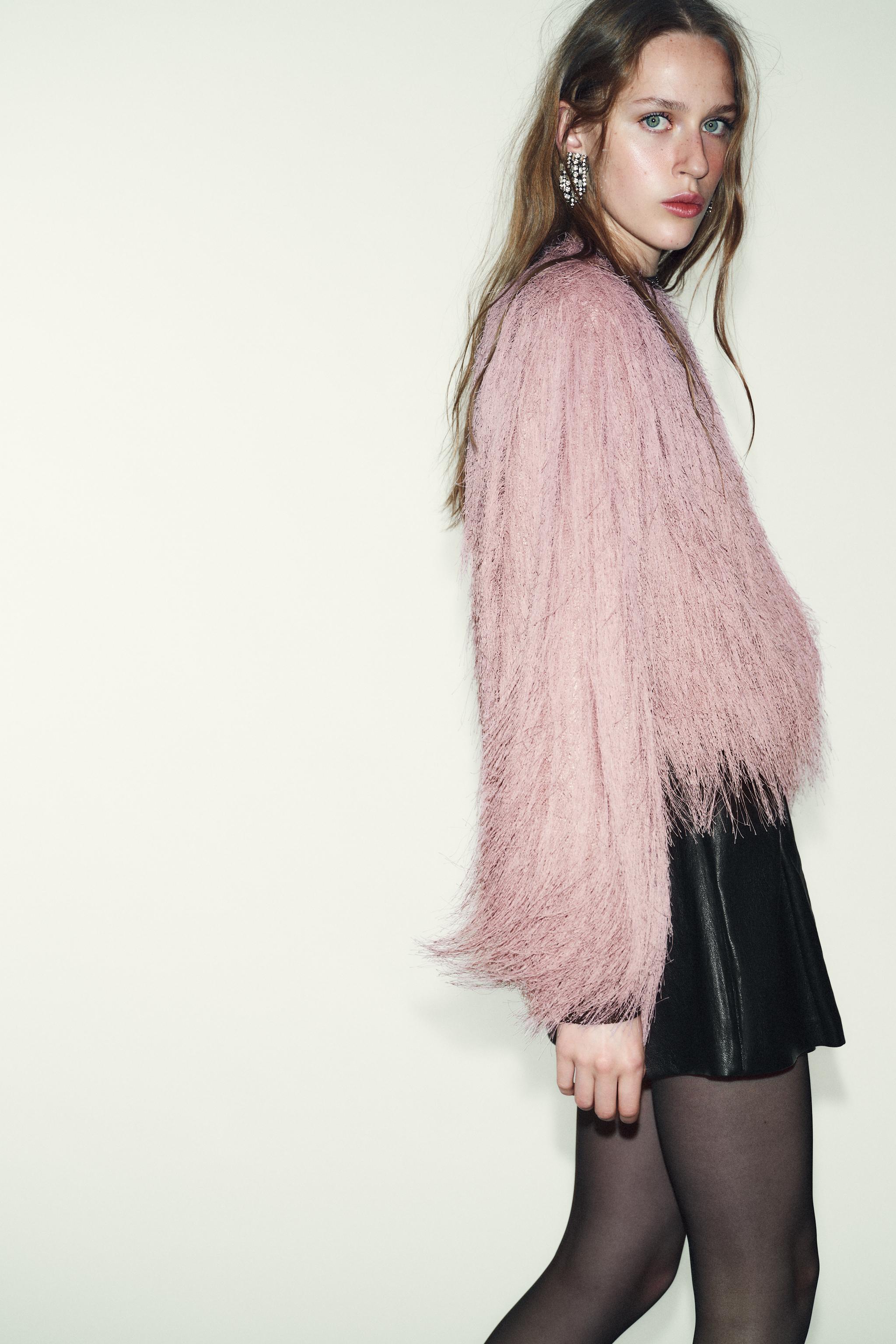 VESTE BOMBER À FRANGES